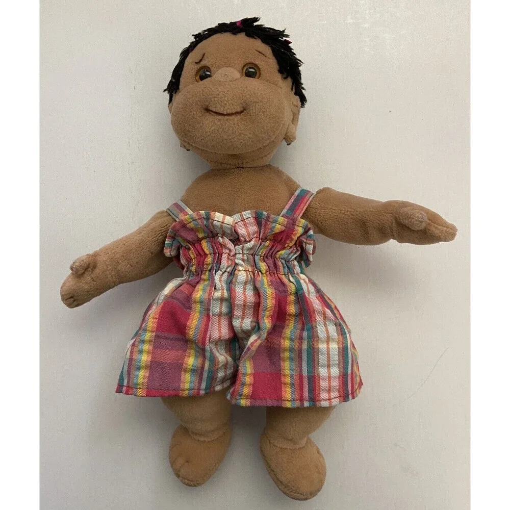 Ty Beanie Kids Dark Skin Plaid Dress Cutie No Paper Tag